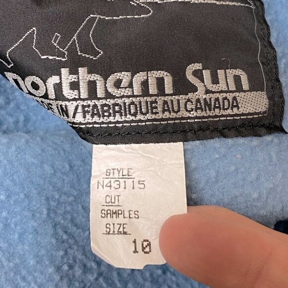 Vintage Northern Sun Blue Lightweight Jacket W Drawstring Waist 10 - Picture 5 of 8